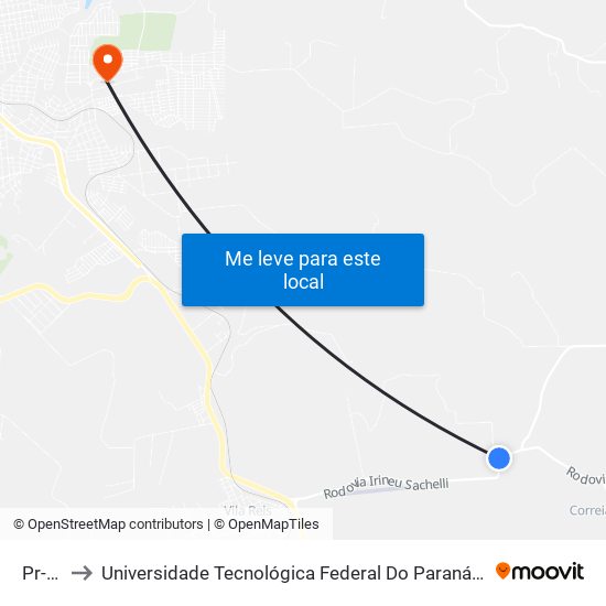 Pr-532 to Universidade Tecnológica Federal Do Paraná - Campus Apucarana map