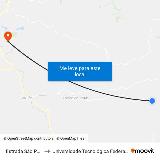 Estrada São Pedro Da Traquara to Universidade Tecnológica Federal Do Paraná - Campus Apucarana map