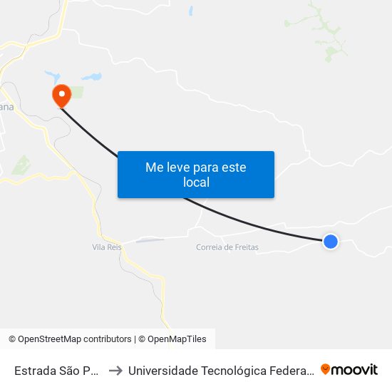 Estrada São Pedro Da Traquara to Universidade Tecnológica Federal Do Paraná - Campus Apucarana map