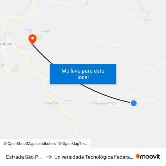 Estrada São Pedro Da Traquara to Universidade Tecnológica Federal Do Paraná - Campus Apucarana map