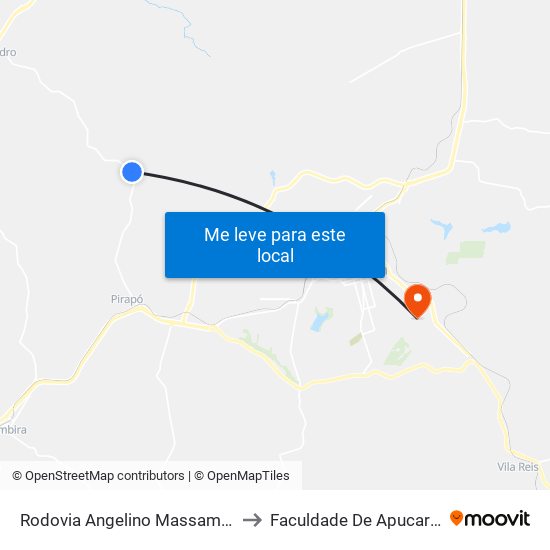 Rodovia Angelino Massambani to Faculdade De Apucarana map