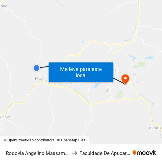 Rodovia Angelino Massambani to Faculdade De Apucarana map