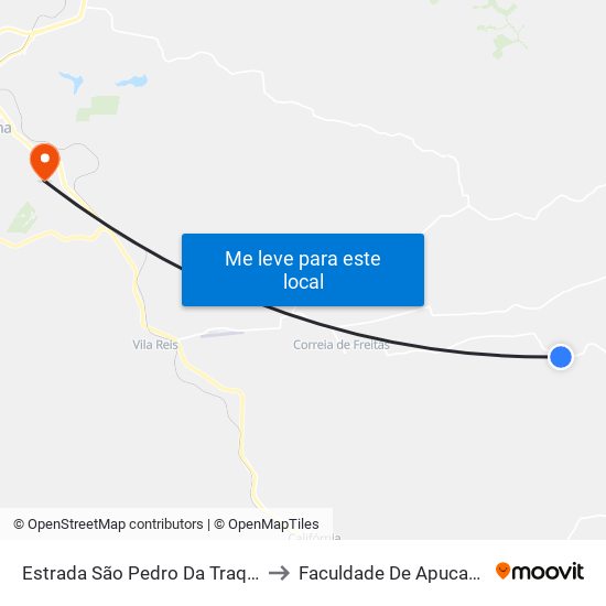 Estrada São Pedro Da Traquara to Faculdade De Apucarana map