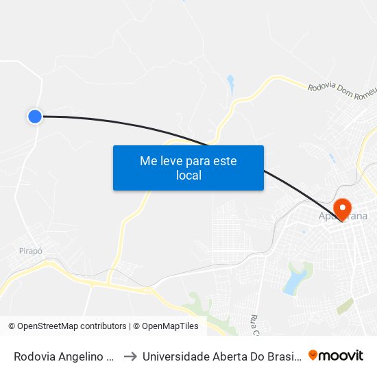 Rodovia Angelino Massambani to Universidade Aberta Do Brasil - Polo Apucarana map