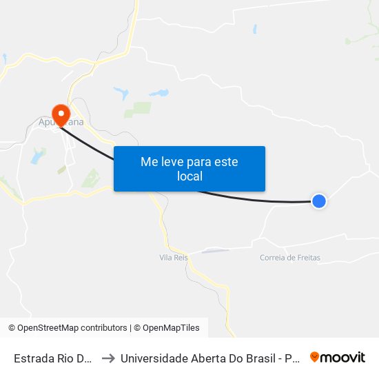 Estrada Rio Do Cerne to Universidade Aberta Do Brasil - Polo Apucarana map