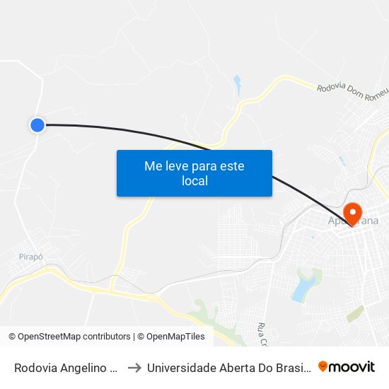 Rodovia Angelino Massambani to Universidade Aberta Do Brasil - Polo Apucarana map