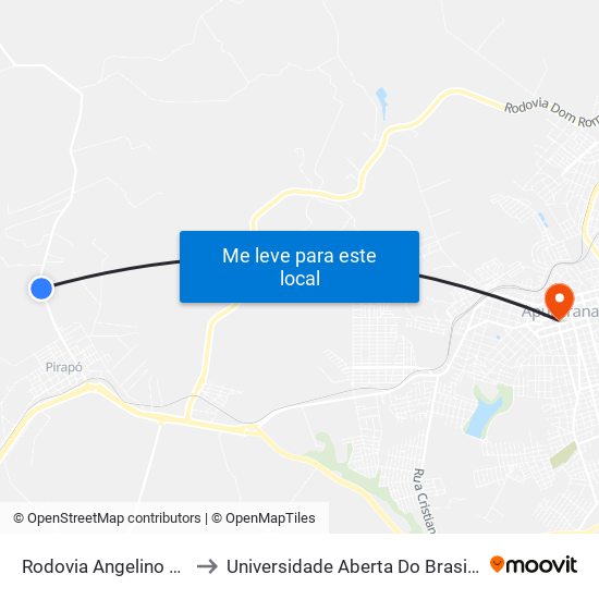 Rodovia Angelino Massambani to Universidade Aberta Do Brasil - Polo Apucarana map