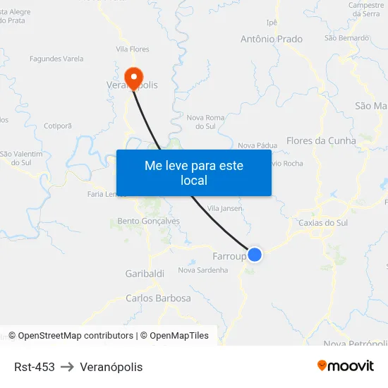 Rst-453 to Veranópolis map