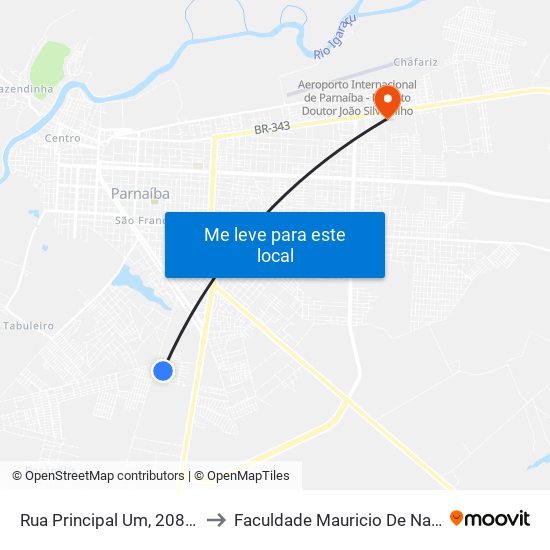 Rua Principal Um, 208-258 to Faculdade Mauricio De Nassau map