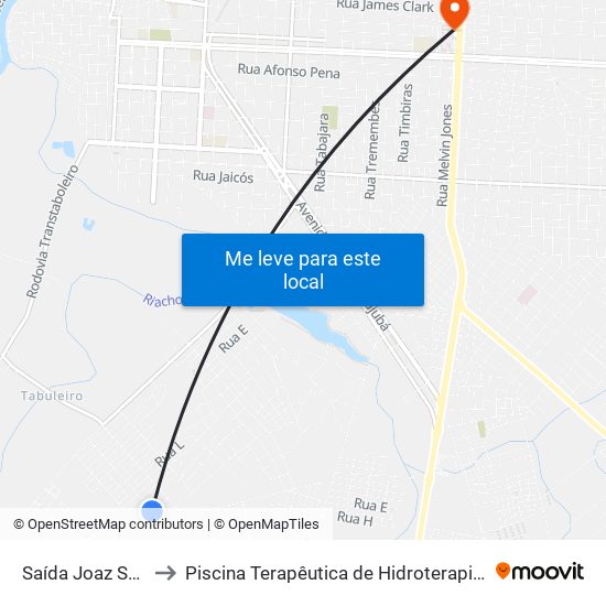 Saída Joaz Souza to Piscina Terapêutica de Hidroterapia / UFPI map