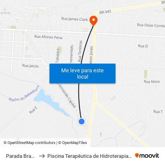 Parada Brahma to Piscina Terapêutica de Hidroterapia / UFPI map