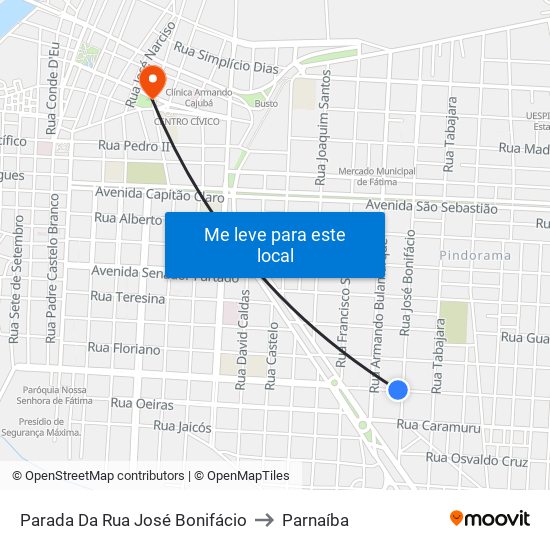 Parada Da Rua José Bonifácio to Parnaíba map