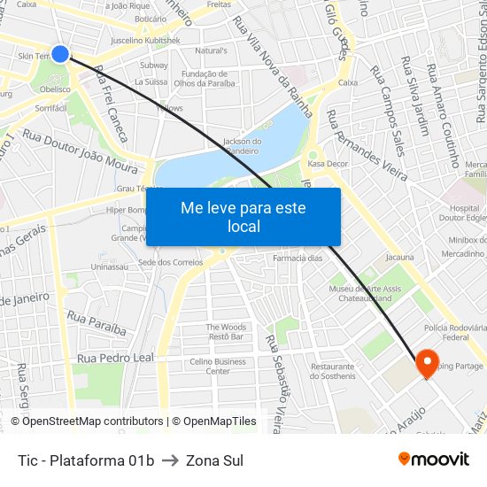 Tic - Plataforma 01b to Zona Sul map