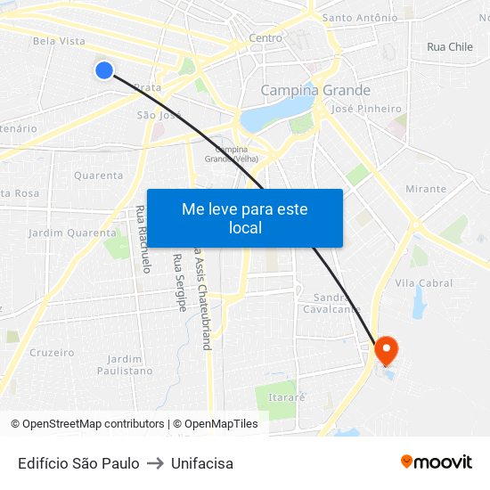 Edifício São Paulo to Unifacisa map