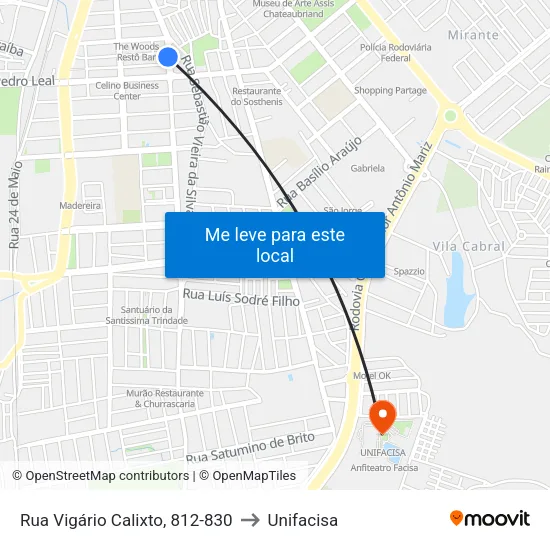 Shopping Luiza Motta - Oposto to Unifacisa map