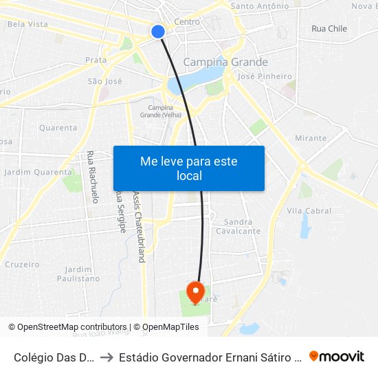 Colégio Das Damas to Estádio Governador Ernani Sátiro - O Amigão map