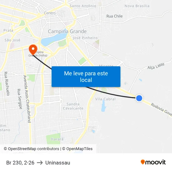 Br 230, 2-26 to Uninassau map