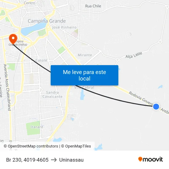 Br 230, 4019-4605 to Uninassau map