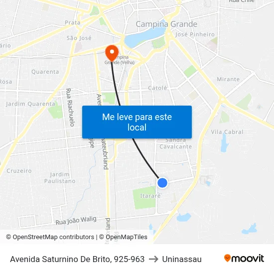 Avenida Saturnino De Brito, 925-963 to Uninassau map