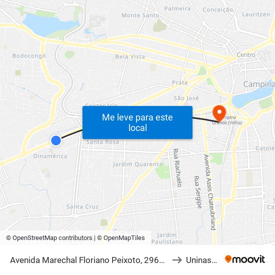 Avenida Marechal Floriano Peixoto, 2961-3445 to Uninassau map