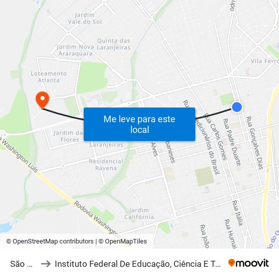 São Bento to Instituto Federal De Educação, Ciência E Tecnologia De São Paulo map