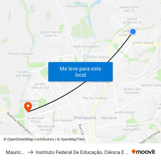 Maurício Galli to Instituto Federal De Educação, Ciência E Tecnologia De São Paulo map