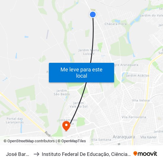 José Barbieri Neto to Instituto Federal De Educação, Ciência E Tecnologia De São Paulo map