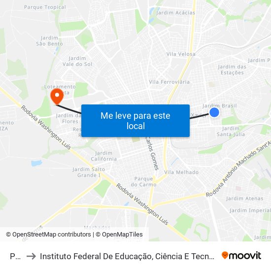 Pará to Instituto Federal De Educação, Ciência E Tecnologia De São Paulo map