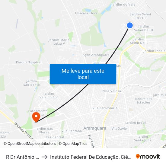 R Dr Antônio Paulo Lanotti to Instituto Federal De Educação, Ciência E Tecnologia De São Paulo map