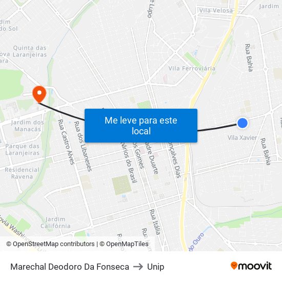 Marechal Deodoro Da Fonseca to Unip map