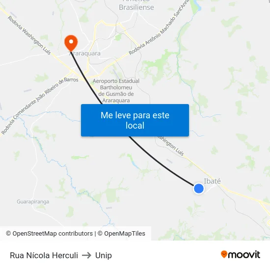 Rua Nícola Herculi to Unip map