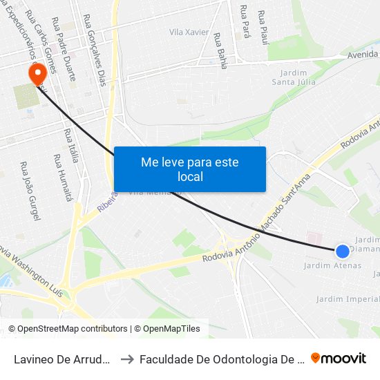 Lavineo De Arruda Falcão to Faculdade De Odontologia De Araraquara map