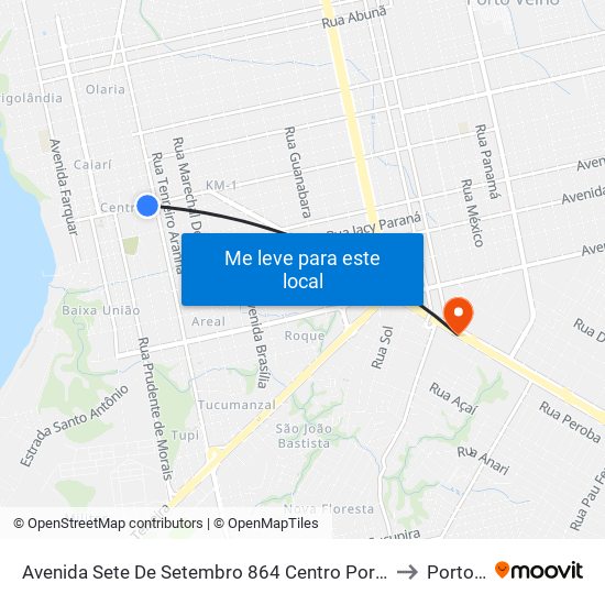 Avenida Sete De Setembro 864 Centro Porto Velho - Ro 78916-000 Brasil to Porto Velho map