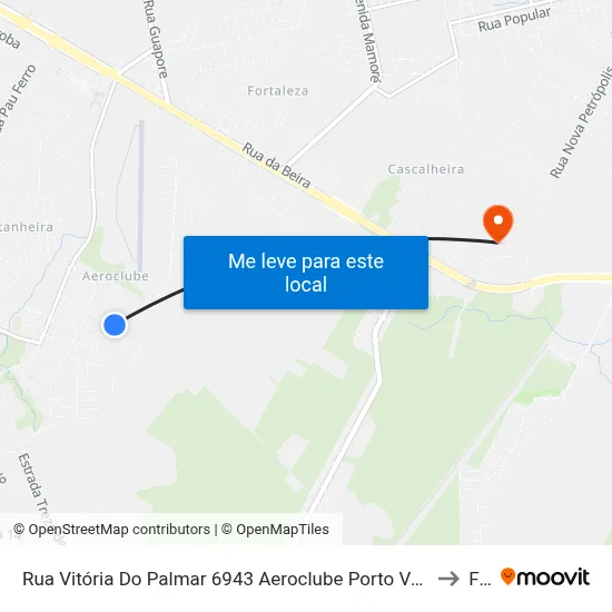 Rua Vitória Do Palmar 6943 Aeroclube Porto Velho - Rondônia 76811-072 Brasil to Faro map