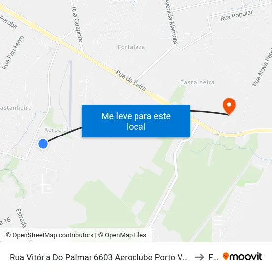 Rua Vitória Do Palmar 6603 Aeroclube Porto Velho - Rondônia 76811-072 Brasil to Faro map