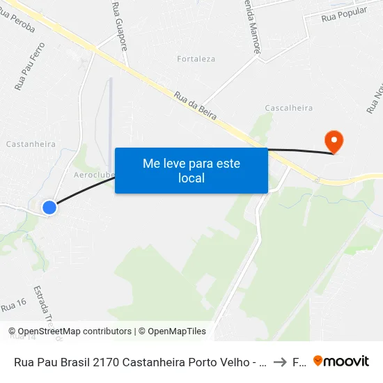 Rua Pau Brasil 2170 Castanheira Porto Velho - Rondônia 76811-214 Brasil to Faro map