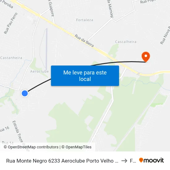 Rua Monte Negro 6233 Aeroclube Porto Velho - Rondônia 76811-136 Brasil to Faro map