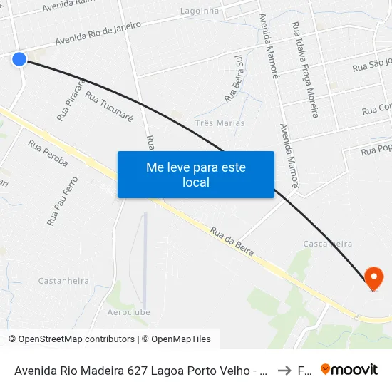 Avenida Rio Madeira 627 Lagoa Porto Velho - Ro 78906-520 Brasil to Faro map