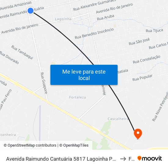 Avenida Raimundo Cantuária 5817 Lagoinha Porto Velho - Ro 78910-790 Brasil to Faro map