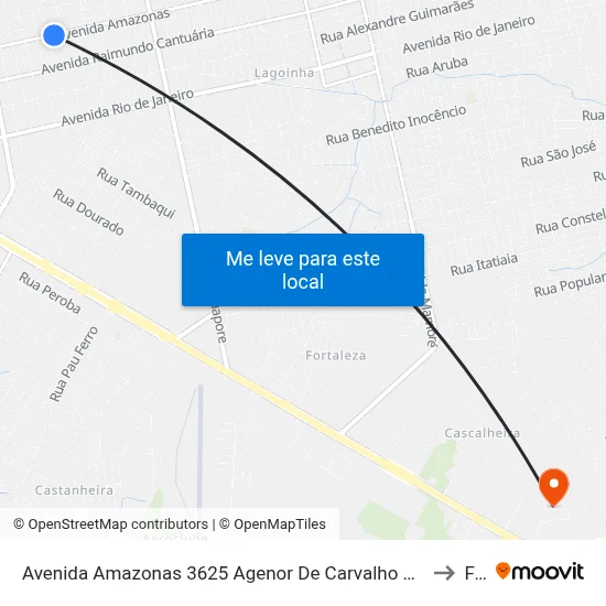 Avenida Amazonas 3625 Agenor De Carvalho Porto Velho - Ro 78910-000 Brasil to Faro map