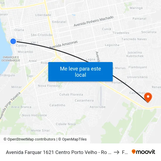 Avenida Farquar 1621 Centro Porto Velho - Ro 76801-019 Brasil to Faro map