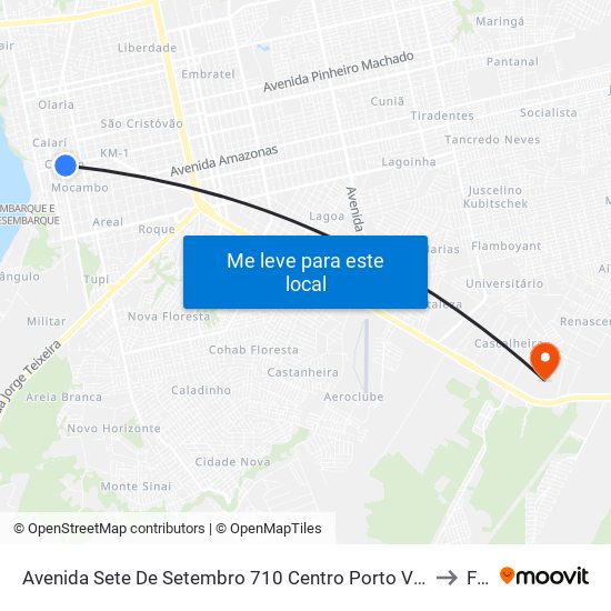 Avenida Sete De Setembro 710 Centro Porto Velho - Ro 78916-000 Brasil to Faro map