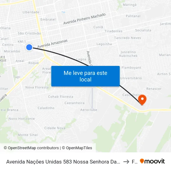Avenida Nações Unidas 583 Nossa Senhora Das Graças Porto Velho - Ro 78915-040 Brasil to Faro map