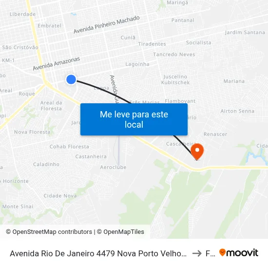 Avenida Rio De Janeiro 4479 Nova Porto Velho Porto Velho - Ro 76820-195 Brasil to Faro map