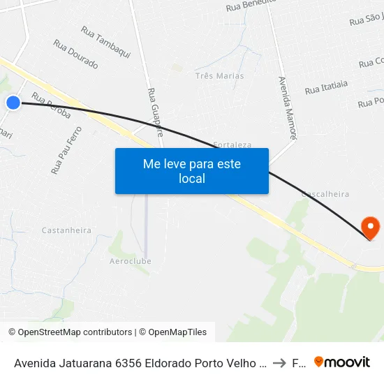Avenida Jatuarana 6356 Eldorado Porto Velho - Ro 78912-301 Brasil to Faro map