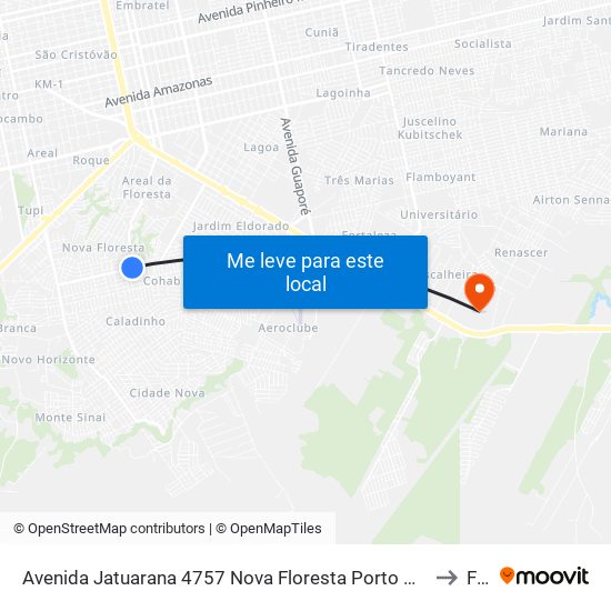 Avenida Jatuarana 4757 Nova Floresta Porto Velho - Ro 78911-310 Brasil to Faro map