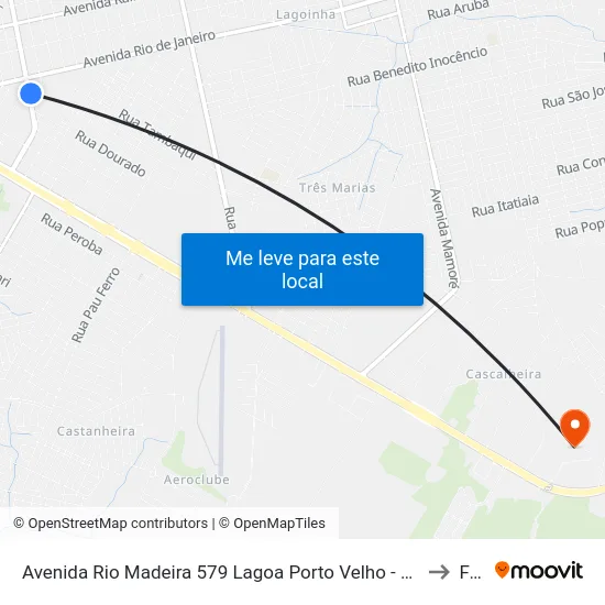 Avenida Rio Madeira 579 Lagoa Porto Velho - Ro 78906-520 Brasil to Faro map