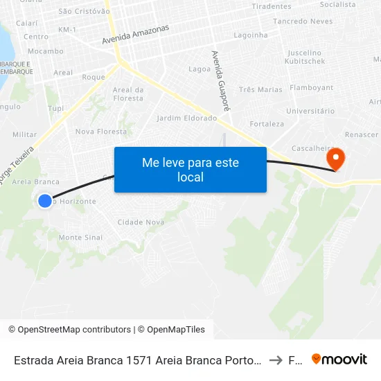 Estrada Areia Branca 1571 Areia Branca Porto Velho - Ro Brasil to Faro map