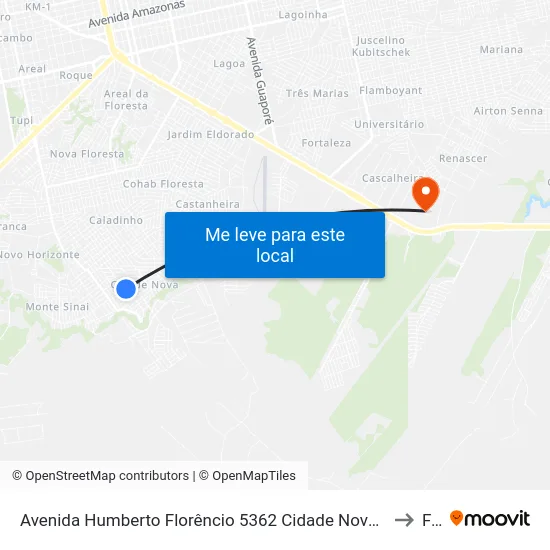 Avenida Humberto Florêncio 5362 Cidade Nova Porto Velho - Ro 78910-800 Brasil to Faro map