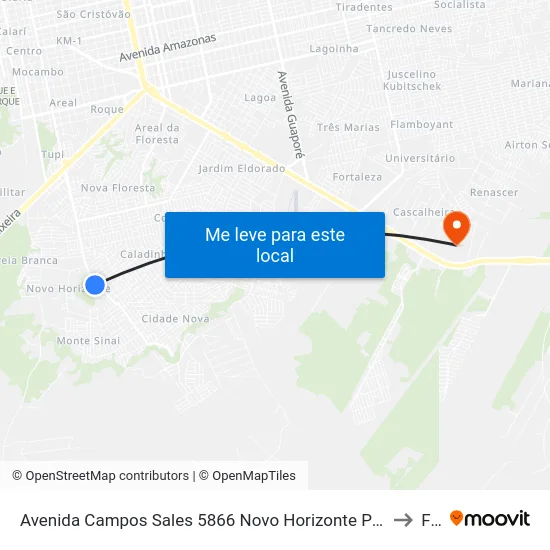 Avenida Campos Sales 5866 Novo Horizonte Porto Velho - Ro 78923-255 Brasil to Faro map